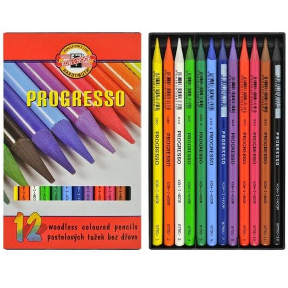 Koh-I Noor Set Of Woodless ColouRed Pencils 8756 12